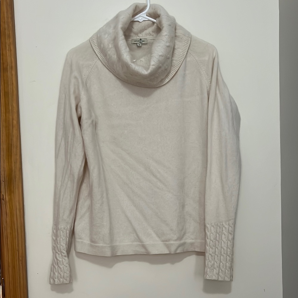 Cream Cowl Neck Sweater